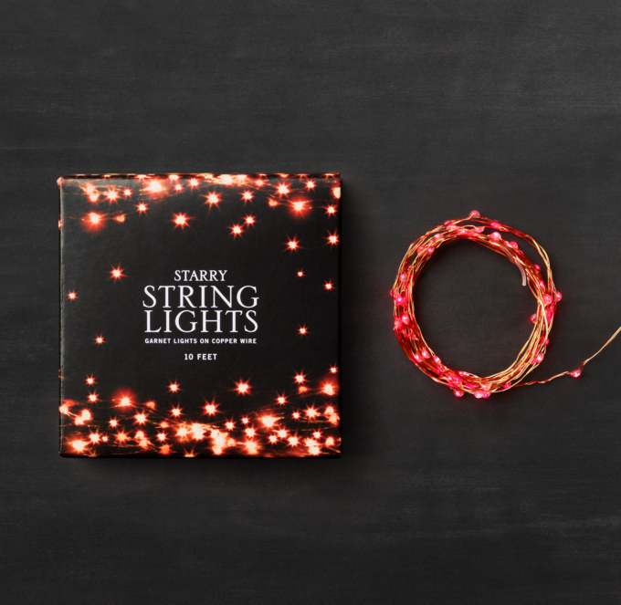 Starry String Lights - Garnet Lights on Copper Wire